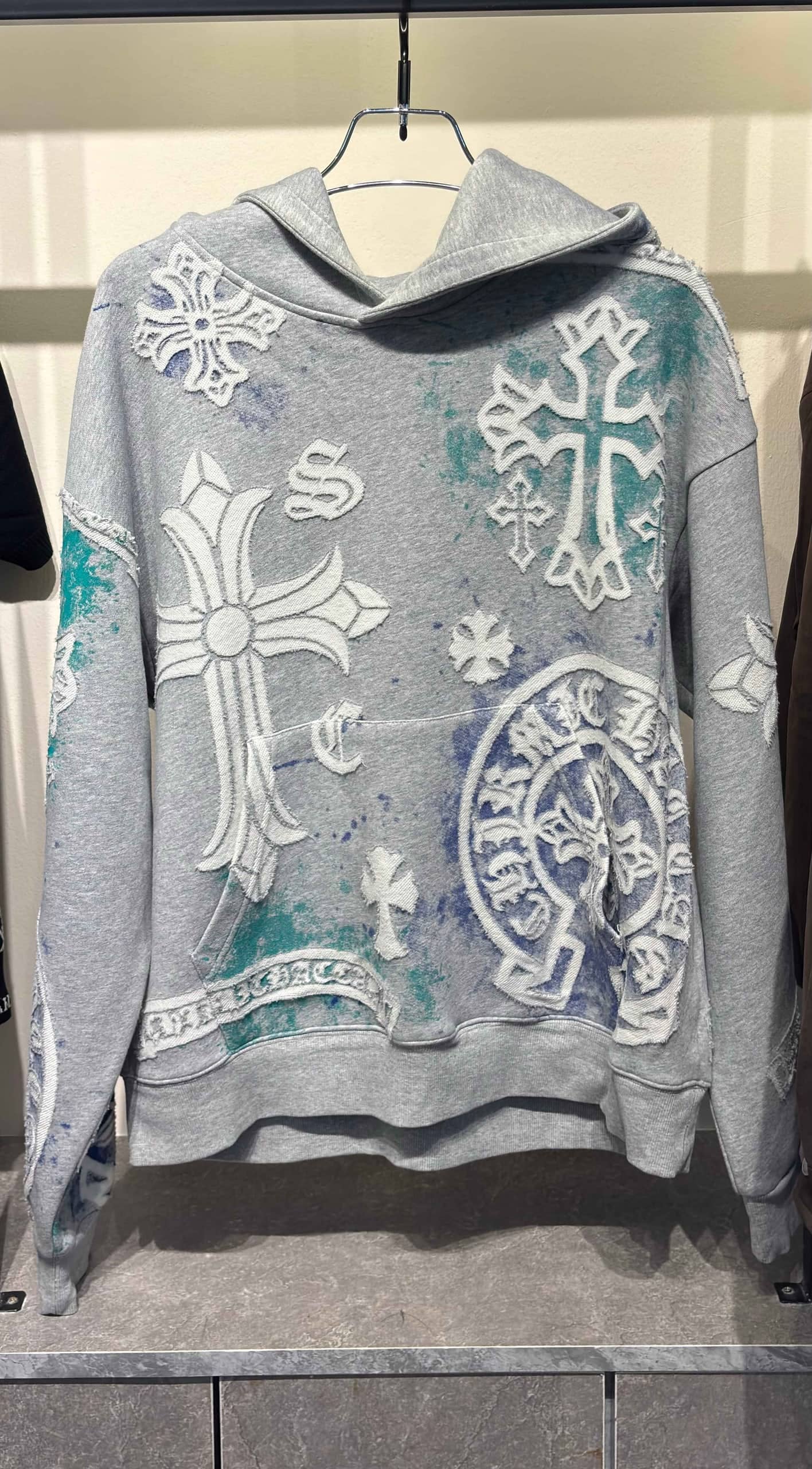 Chrome laser engraved hoodies