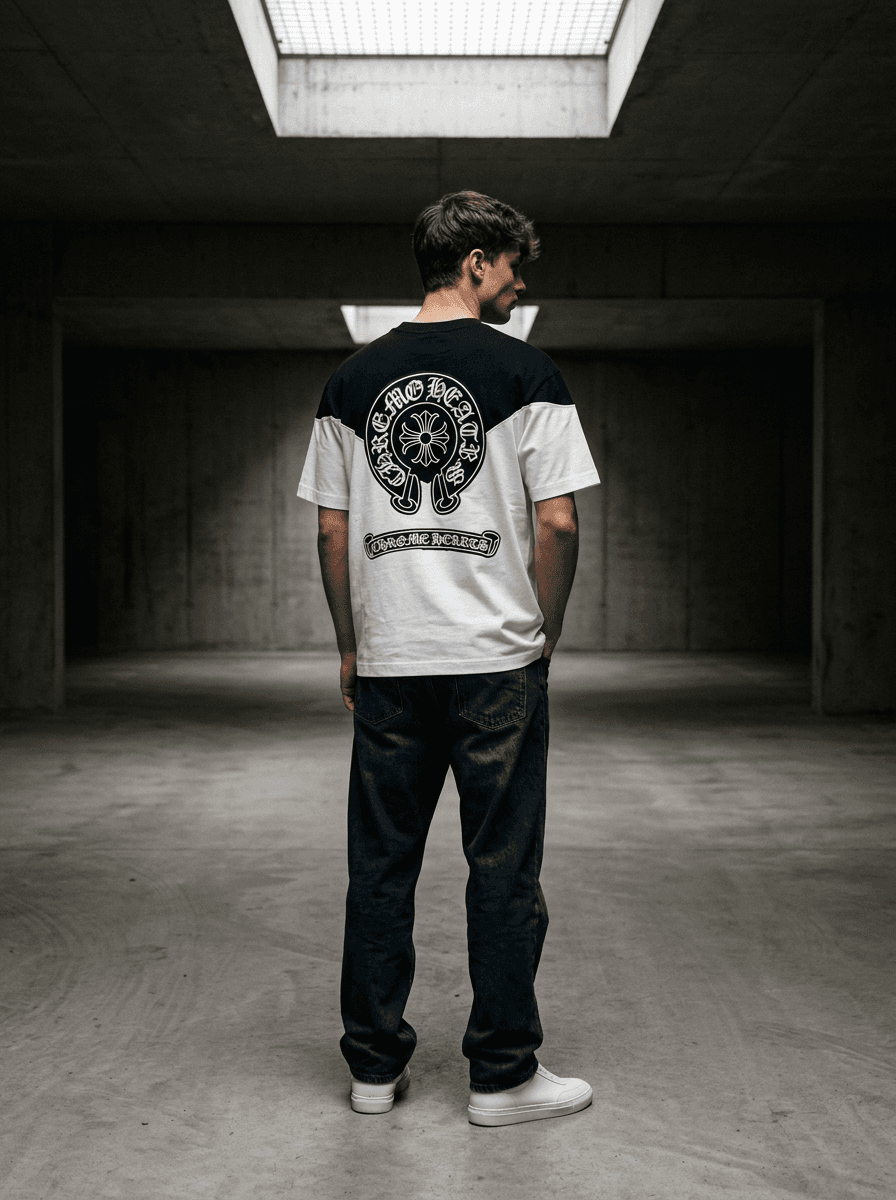 CHROME INSPIRED BLACK & WHITE TEE