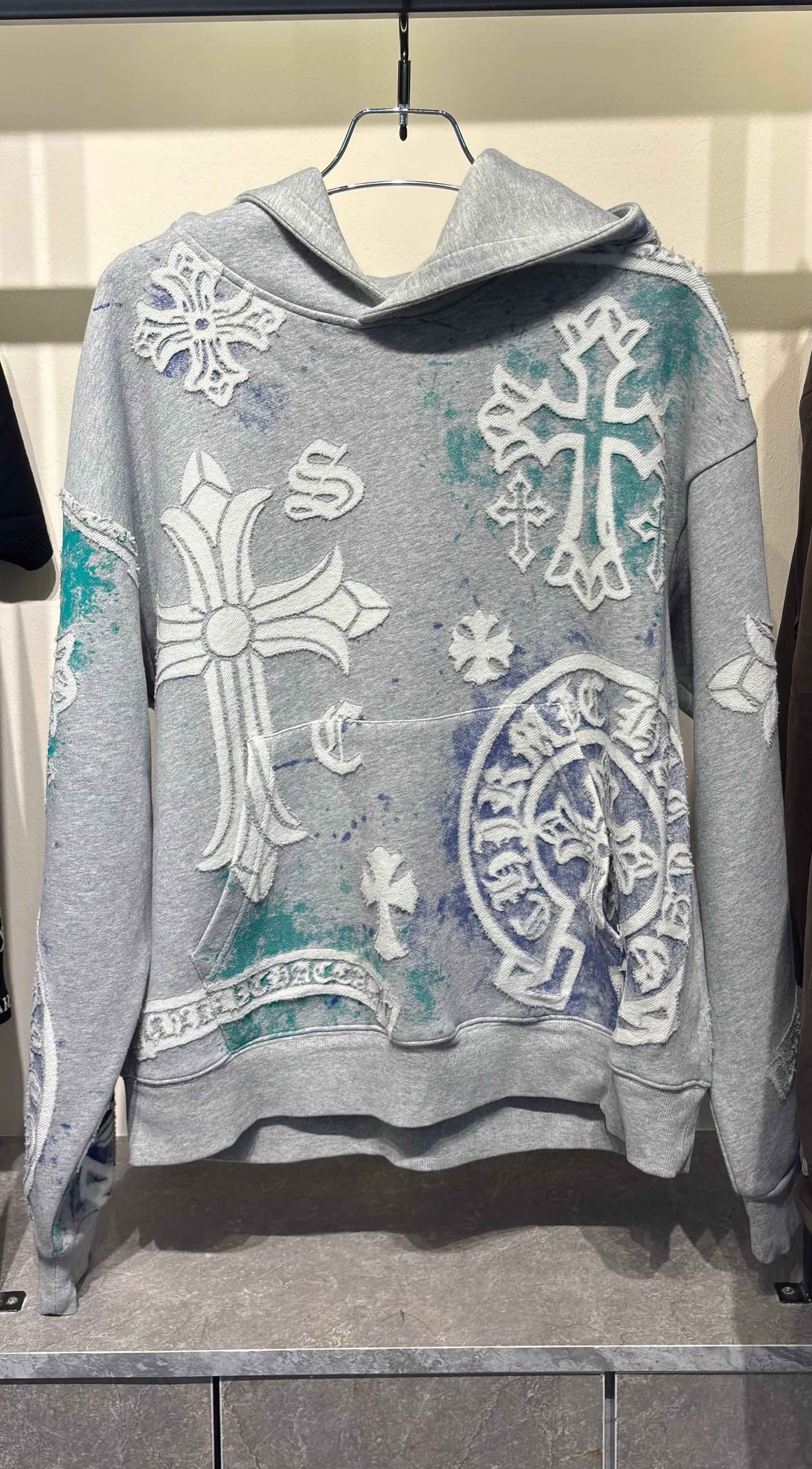 Chrome laser engraved hoodies