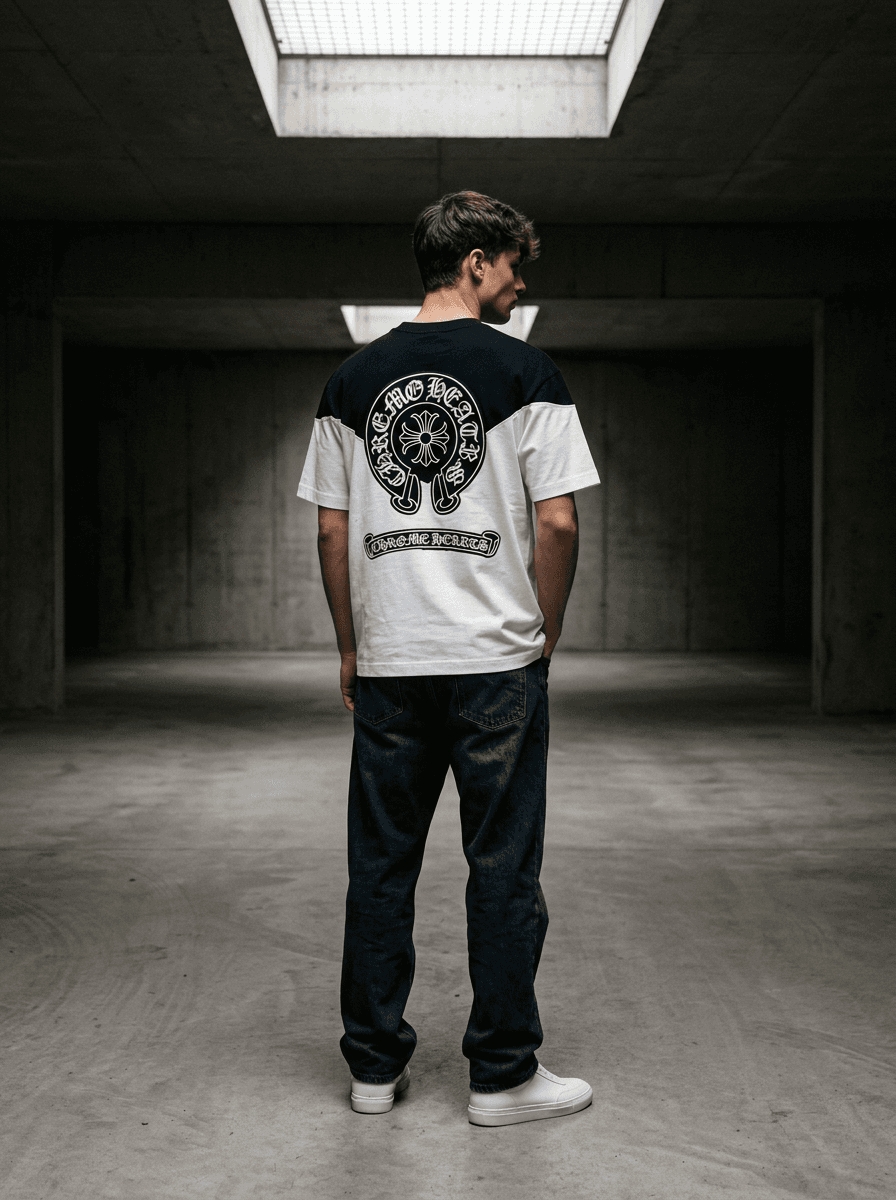 CHROME INSPIRED BLACK & WHITE TEE